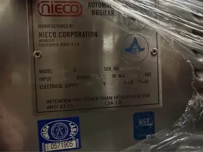 New | in-Stock Nieco New Nieco MPB84 Commercial Stainless Automatic Gas Conveyor Broiler Broilers Illinois US | Falcon Restaurant Supply #1375729