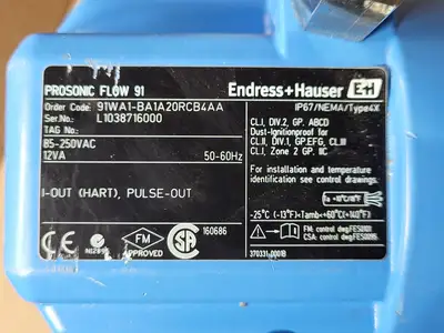 Used ENDRESS+HAUSER 91WA1-BA1A20RCB4AA Miscellaneous Equipment (Electrical & Power) British Columbia CA | Lenmark #1439890