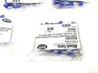 New | in-Stock Altech Insulated Crimp Ferrule 2x14AWG/2.5sqmm 100-PACK, LOT OF 5 Electrical Fittings Michigan US | Maverick Industrial Sales #1390891