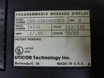 USED UTICOR 180-22A1N008E0