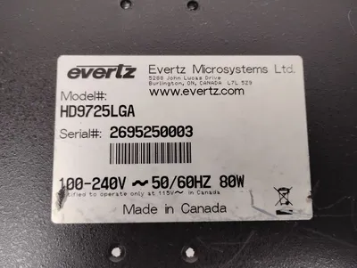 USED EVERTZ HD9725LGA