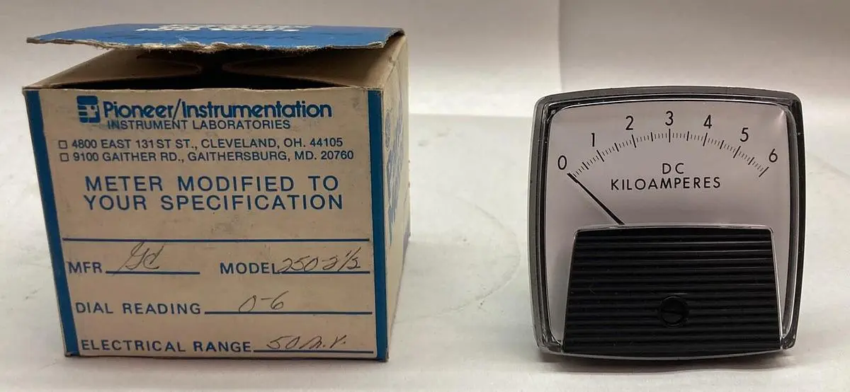 General Electric,0-6,DC Kiloamperes Gauge Filter