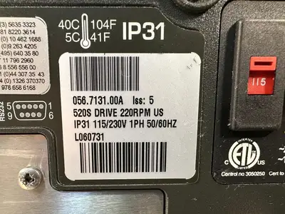 Watson Marlow 520S Peristaltic Pump 056.7131.00A Iss:5 220RPM (12.4.7)