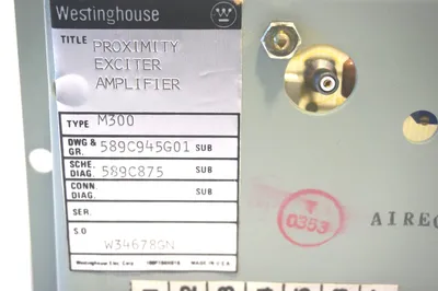 NEW WESTINGHOUSE M300 PROXIMITY EXCITER AMPLIFIER 589C945G01