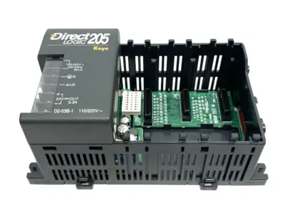 USED AUTOMATIONDIRECT DIRECTLOGIC DL205 I/O BASE, 3-SLOT, DIN RAIL /PANEL