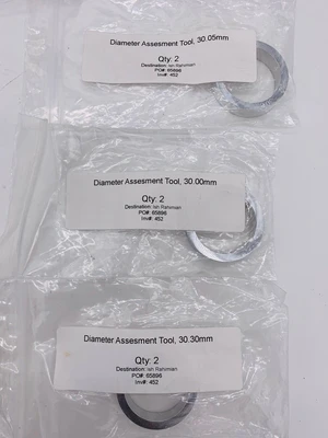 DIAMETER ASSESSMENT TOOL , (LOT of 7 RING GAGES)