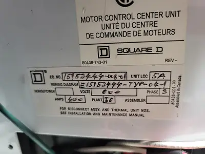 USED SQUARE D MODEL 6