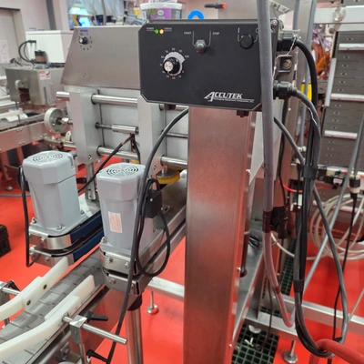 Used Accutek 10-Head Bottling Line Rinser, Filler, Capper, Sleeve Labeler & Bottle Warmer Liquid Fillers South Carolina US | Elite Machine #1224932