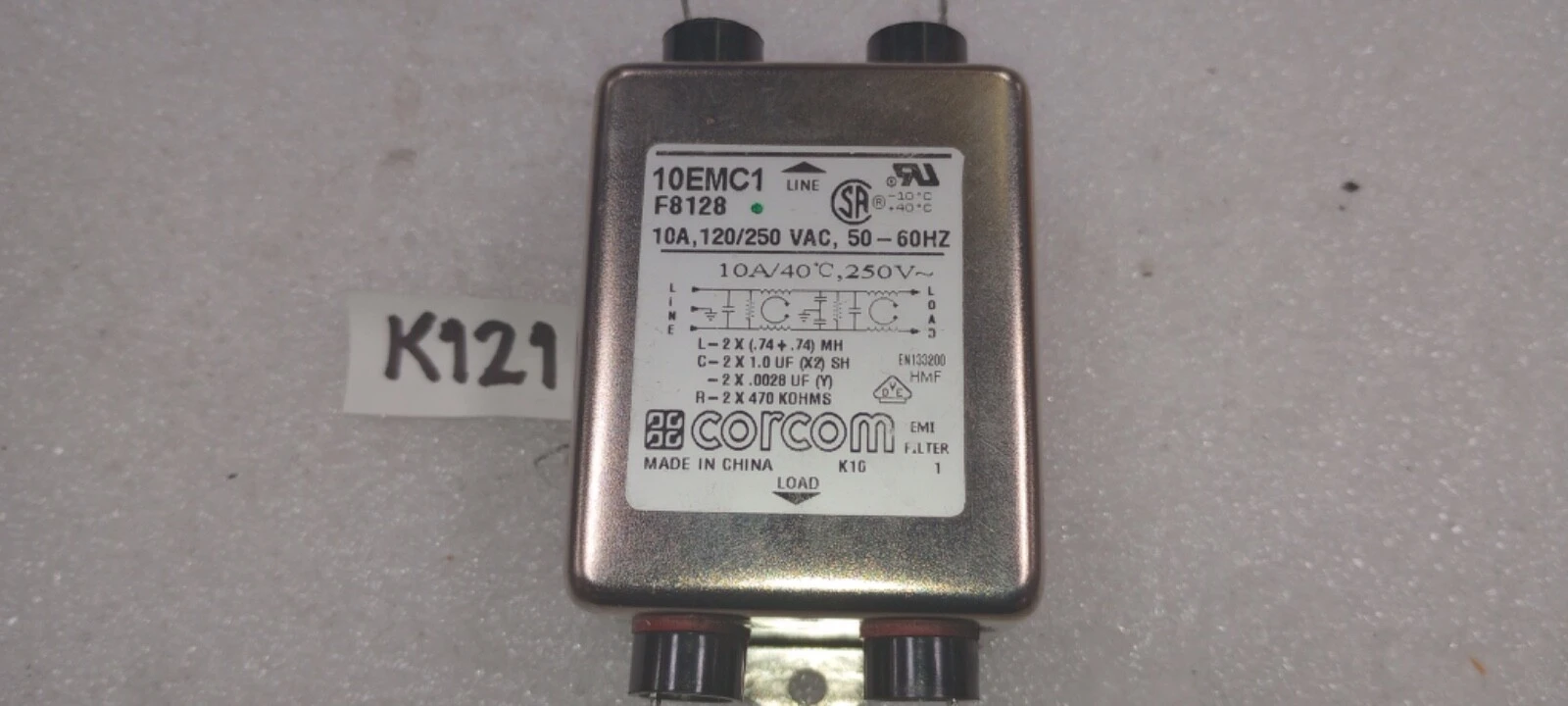 USED Corcom Single phase noise filter