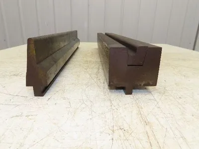 Press Brake Punch Die Set 25" Long 3/8" U Bend 9/16" Deep 1/2" Safety Tang