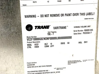 Used Trane VARITRANE Air Conditioning Equipment Michigan US | Maverick Industrial Sales #1462785