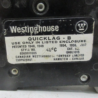 Westinghouse QNBL 15 Amp Breaker