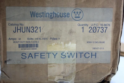 New | in-Stock Westinghouse JHUN321 Misc Electrical & Power Parts California US | Davliegogo LLC #1730290