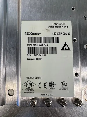 Schneider 140XBP00600 TSX Quantum 6-Slot Backplane 043-502-775 (3D-40)