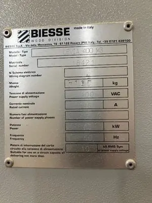USED 2011 BIESSE BIESSE ARTECH LEVIA 400 - 1350