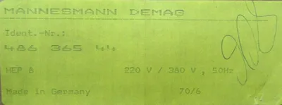 NEW MANNESMANN DEMAG 486-365-44 CONTACTOR 290/45107869 48636544