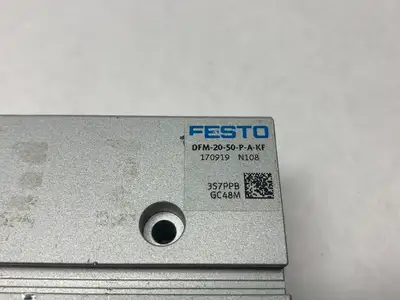 USED FESTO GUIDED DRIVE CYLINDER 50MM STROKE 20MM BORE 170919