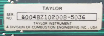 USED TAYLOR ELECTRONICS 6004BZ10200B-5036 PROCESSOR BOARD 6004BZ10200B5036