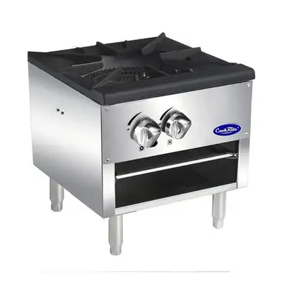 New | in-Stock Atosa New Atosa ATSP-18-1L Single Gas Stock Pot Stove (Low Height) Gas Cooking Equipment Illinois US | Falcon Restaurant Supply #1375285