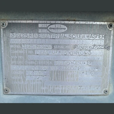 USED 1997 CEDARAPIDS GREYSTONE 3625WFES-MS