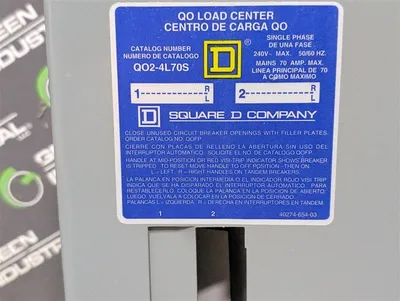 Square D QO2-4L70S Circuit Breaker Main Lug Load Center 70A 240VAC max. New NIB