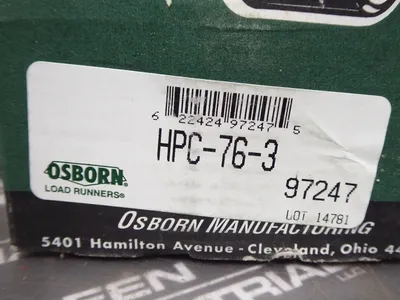 Osborn HPC-76-3 Standard Stud Straight Load Runner 97247 New NIB