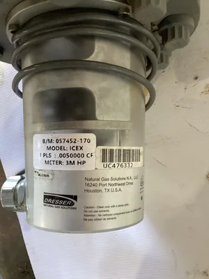 Dresser ROOTS METER 3M170ICEX Gas Meter 3000 CFH 1480 PSIG