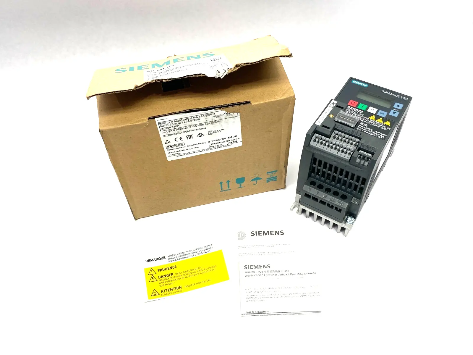 New | in-Stock Siemens SINAMICS V20 Converter Drive 0.37kW 1AC 230V Variable Speed Drives Michigan US | Maverick Industrial Sales #1392638