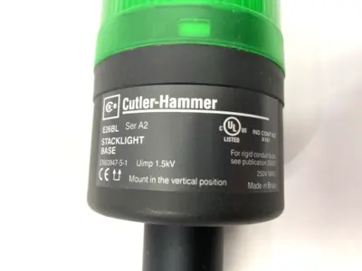 USED CUTLER-HAMMER STACK LIGHT BASE ASSEMBLY W/ E26BG,  E26BB, & E26B MODULES