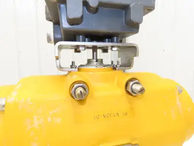 Tufline 0367 1" Flanged 300 Stainless Plug Valve Pneumatic Actuator & Positioner