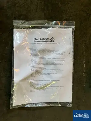 NEW De Dietrich 2" x 1.5" DeDietrich Glass Lined Plug Valve