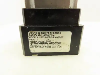 Thomson UT075-007-0-RM075-37 Planetary Gearbox 7:1 Inline Gearhead Reducer