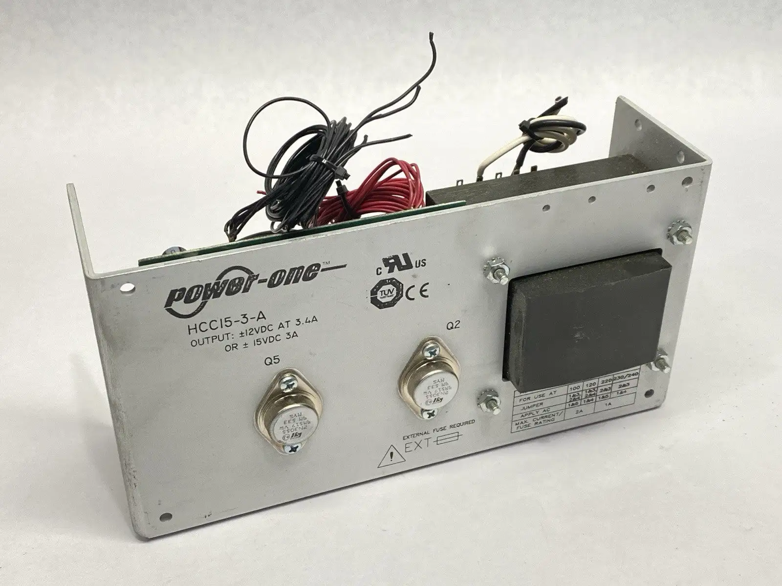 HCCI5-3-A | Power One  DC Power Supply 3.4A 12VDC / 3A 15VDC - Used