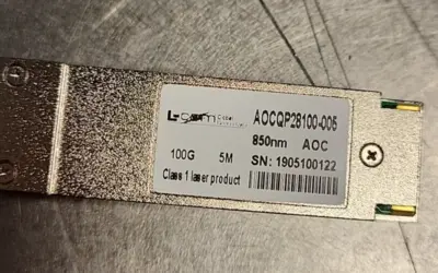 Active Optical Cable QSFP28 100Gbps- AOCQP28100-005/ 5M/MSA Compat. (BIN461)