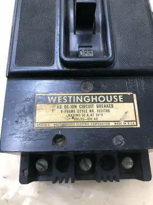Westinghouse 50A 3 Pole Molded Case Circuit Breaker MCCB 600VAC