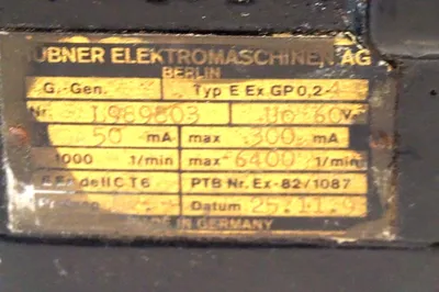 USED HUBNER ELEKTROMASCHINEN L989803