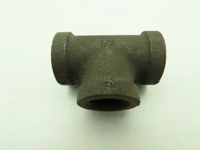 Anvil 1/2" FNPT Malleable Iron Black Pipe Fitting Tee  -Lot of 12