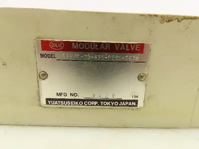 Yuatsuseiko Oilic R1VMC-03-A35-B250-5028 Modular Flow Control Valve