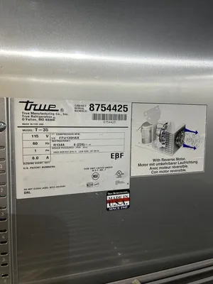 167-0540 True T-35 Self Contained 2-Door Reach In Cooler