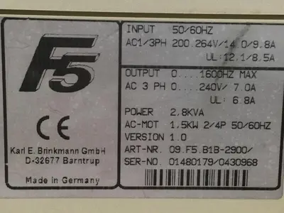 USED KEB 09.F5.B1B-2900