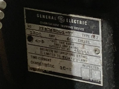General Electric AK-2-50 Low Voltage Power Circuit Breaker