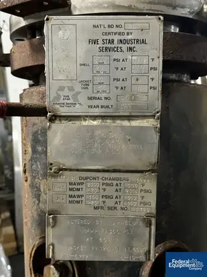 USED Five Star Industrial Services, Inc. 10 Gal Five Star Industrial Reactor, Hastelloy C276, 300/125#