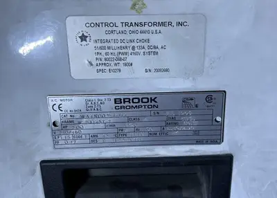 320,000 CFM Underground Mine Fan System w/ WEG 800 hp Motor