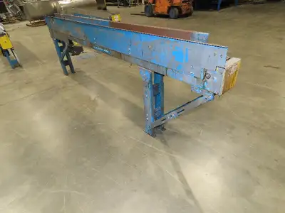 New London Engineering 7.5"x12' Plastic Roller Belt Accumulating Conveyor 30 FPM