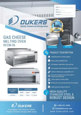 Used FalconRestaurantSupply DCCM36 Cheese Melting Oven Salamanders & Cheese Melters Illinois US | Falcon Restaurant Supply #1375124