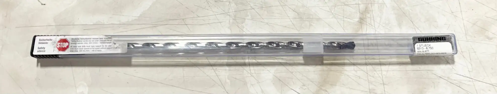 GUHRING 17/64" Solid Carbide Drill 30xD TiAlN Coated 2 Flute Coolant Thru