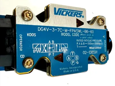 NEW EATON VICKERS DG4V-3-7C-M-FPA5WL-B6-60 SOLENOID VALVE 02-138591