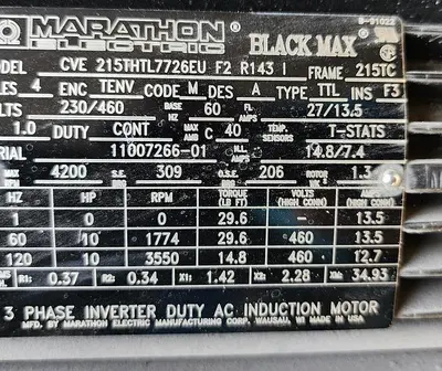 USED MARATHON CVE 215THTL7726EU F2 R143 I