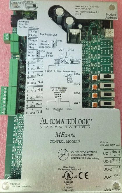 ALC Automated Logic Corp MEx48U ME-Line Multi-Equipment I/O Expander Module [New]