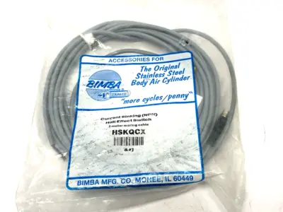 NEW IMI BIMBA CURRENT SINKING HALL EFFECT SWITCH, NPN, W/ 5M MATING CABLE
